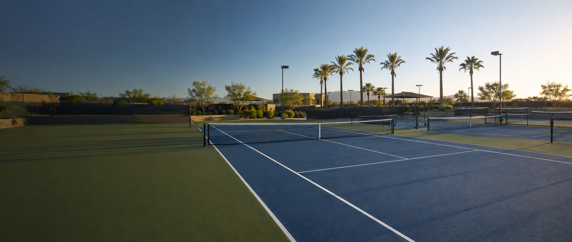 Clean outdoor sport courts in Arizona